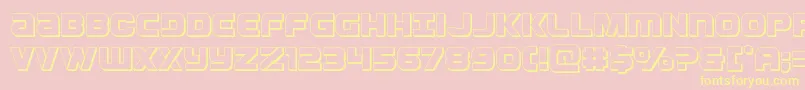 Ozda3D Font – Yellow Fonts on Pink Background