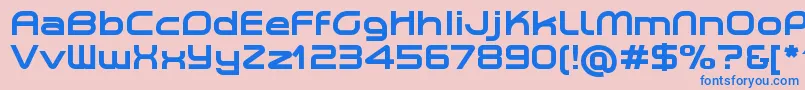 PlanetiumXBoldDemo Font – Blue Fonts on Pink Background