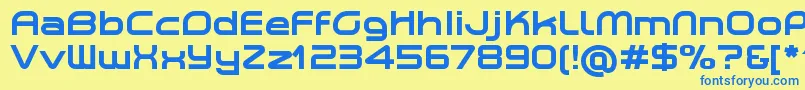 PlanetiumXBoldDemo Font – Blue Fonts on Yellow Background