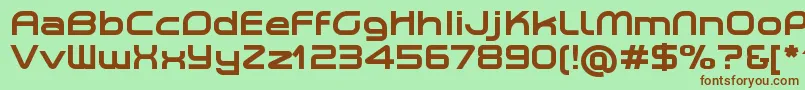 PlanetiumXBoldDemo Font – Brown Fonts on Green Background