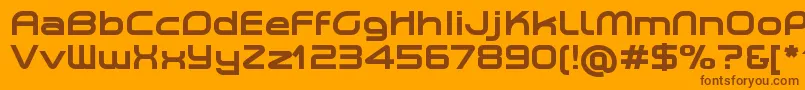 PlanetiumXBoldDemo Font – Brown Fonts on Orange Background