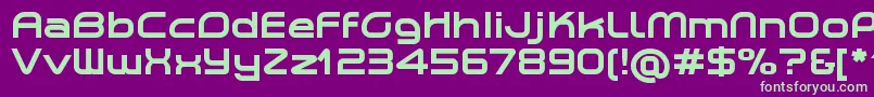 PlanetiumXBoldDemo Font – Green Fonts on Purple Background