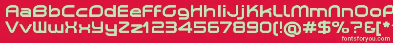 PlanetiumXBoldDemo Font – Green Fonts on Red Background