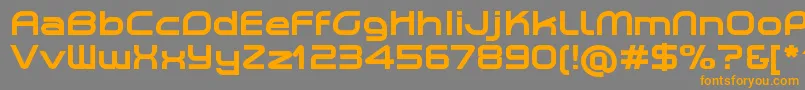 PlanetiumXBoldDemo-Schriftart – Orangefarbene Schriften auf grauem Hintergrund
