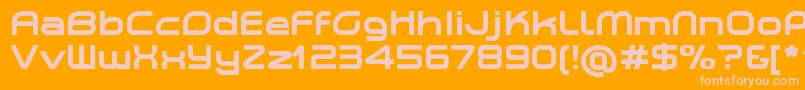 Шрифт PlanetiumXBoldDemo – розовые шрифты на оранжевом фоне