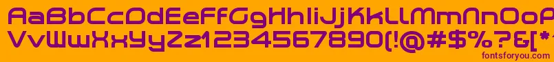 PlanetiumXBoldDemo Font – Purple Fonts on Orange Background