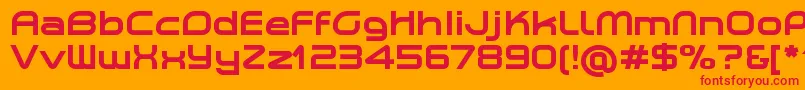 PlanetiumXBoldDemo Font – Red Fonts on Orange Background