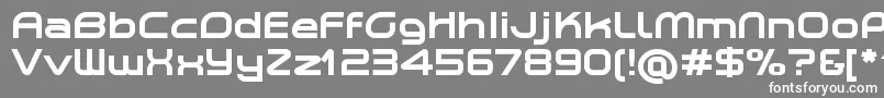 フォントPlanetiumXBoldDemo – 灰色の背景に白い文字