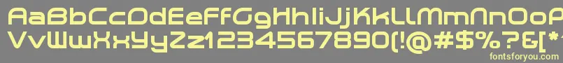 PlanetiumXBoldDemo Font – Yellow Fonts on Gray Background