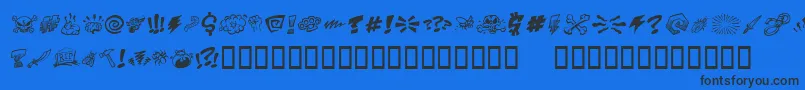 Pottymouth Font – Black Fonts on Blue Background