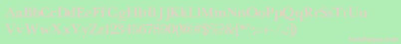 NewbaskervilleCyrillic Font – Pink Fonts on Green Background