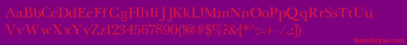 NewbaskervilleCyrillic Font – Red Fonts on Purple Background