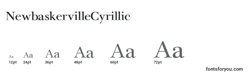 NewbaskervilleCyrillic Font Sizes
