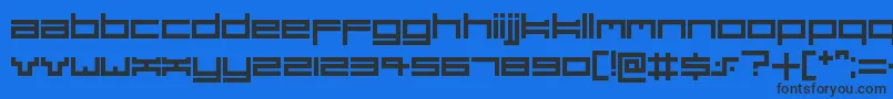 Dubsteptrix Font – Black Fonts on Blue Background