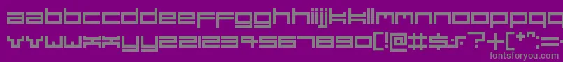Dubsteptrix Font – Gray Fonts on Purple Background