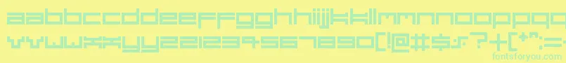 Dubsteptrix Font – Green Fonts on Yellow Background