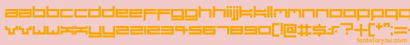 Dubsteptrix Font – Orange Fonts on Pink Background