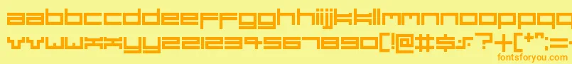 Dubsteptrix Font – Orange Fonts on Yellow Background