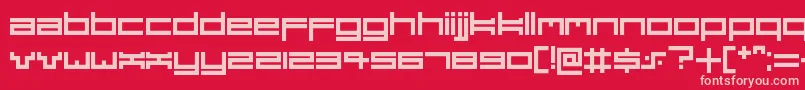 Fonte Dubsteptrix – fontes rosa em um fundo vermelho