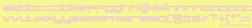 Dubsteptrix Font – Pink Fonts on Yellow Background