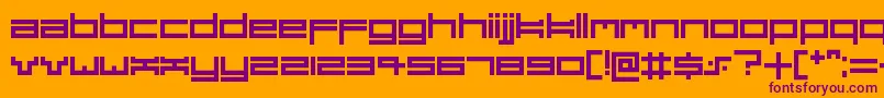 Dubsteptrix Font – Purple Fonts on Orange Background