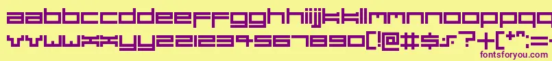 Dubsteptrix Font – Purple Fonts on Yellow Background