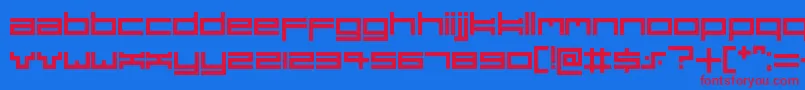 Dubsteptrix Font – Red Fonts on Blue Background