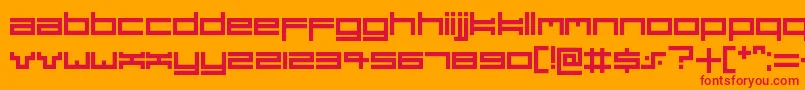 Dubsteptrix Font – Red Fonts on Orange Background