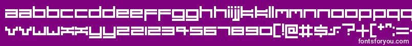 Dubsteptrix-fontti – valkoiset fontit violetilla taustalla