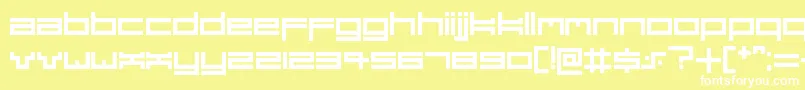 Dubsteptrix Font – White Fonts on Yellow Background