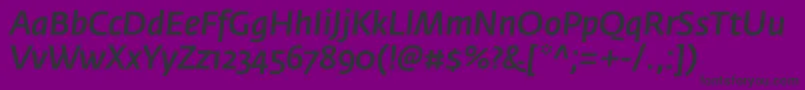 FedrasansproMediumitalic Font – Black Fonts on Purple Background