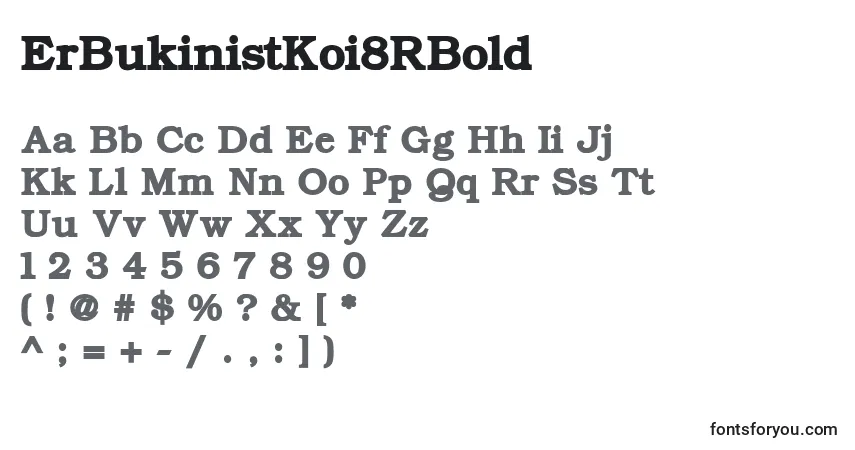 Шрифт ErBukinistKoi8RBold – алфавит, цифры, специальные символы