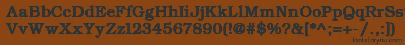 フォントErBukinistKoi8RBold – 黒い文字が茶色の背景にあります