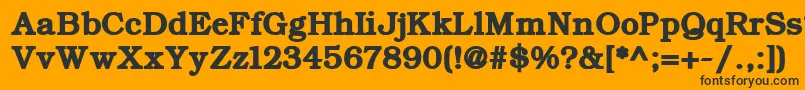 ErBukinistKoi8RBold Font – Black Fonts on Orange Background