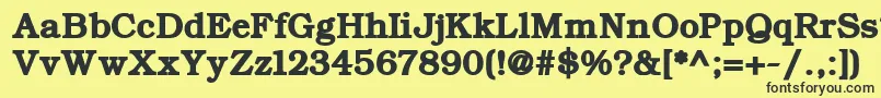 ErBukinistKoi8RBold Font – Black Fonts on Yellow Background