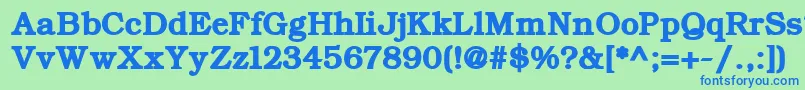 ErBukinistKoi8RBold Font – Blue Fonts on Green Background