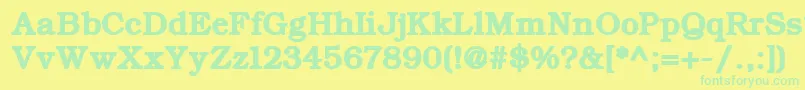 ErBukinistKoi8RBold Font – Green Fonts on Yellow Background