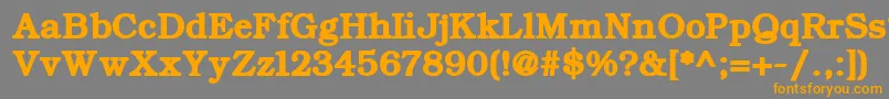 フォントErBukinistKoi8RBold – オレンジの文字は灰色の背景にあります。