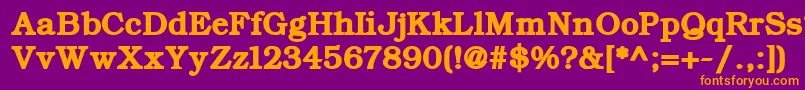 ErBukinistKoi8RBold Font – Orange Fonts on Purple Background