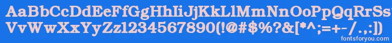 ErBukinistKoi8RBold Font – Pink Fonts on Blue Background