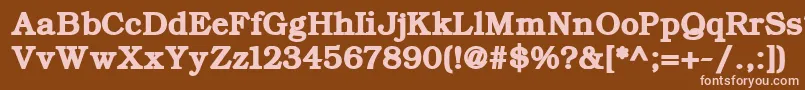 ErBukinistKoi8RBold Font – Pink Fonts on Brown Background