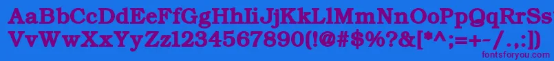 ErBukinistKoi8RBold Font – Purple Fonts on Blue Background