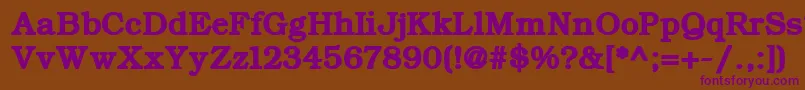 ErBukinistKoi8RBold Font – Purple Fonts on Brown Background