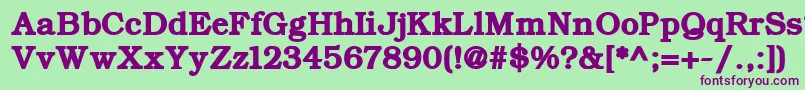 ErBukinistKoi8RBold Font – Purple Fonts on Green Background