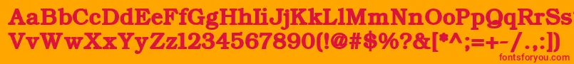 ErBukinistKoi8RBold Font – Red Fonts on Orange Background