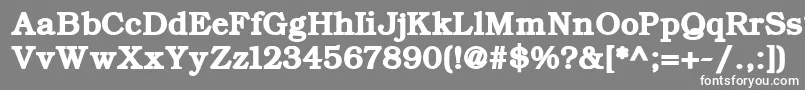 Шрифт ErBukinistKoi8RBold – белые шрифты на сером фоне