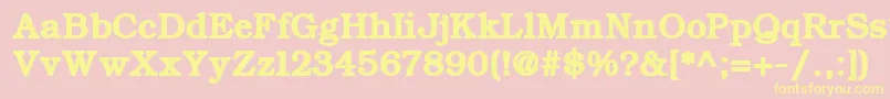 ErBukinistKoi8RBold Font – Yellow Fonts on Pink Background