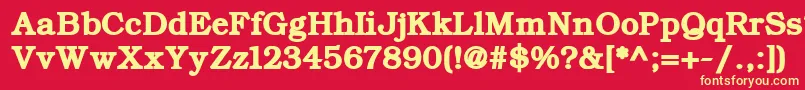 ErBukinistKoi8RBold Font – Yellow Fonts on Red Background