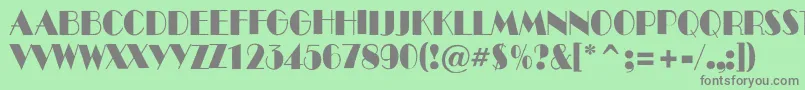 Bentt13-Schriftart – Graue Schriften auf grünem Hintergrund