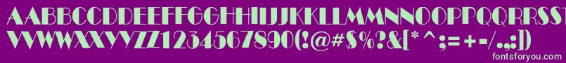Bentt13 Font – Green Fonts on Purple Background